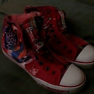 Ed Hardy high top sneakers